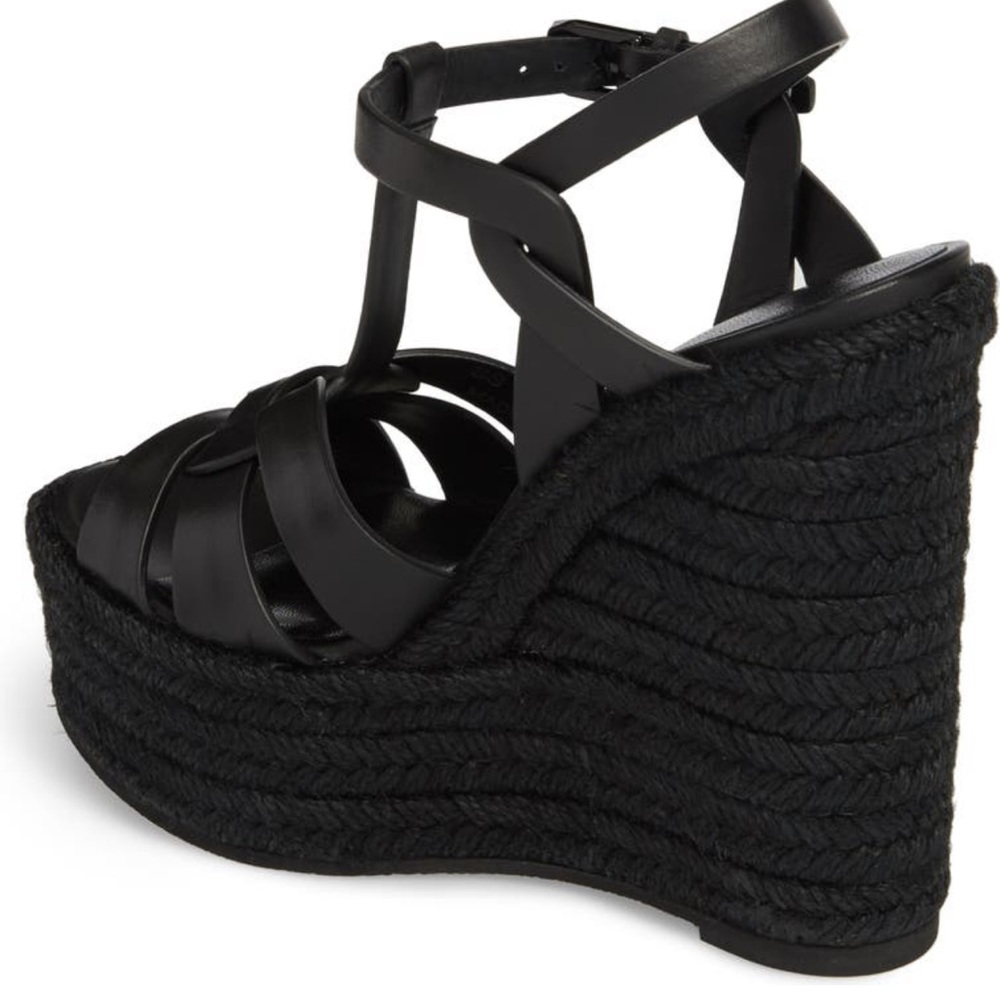 Saint Laurent Tribute Espadrille Wedge - NEW in box with dust bag.